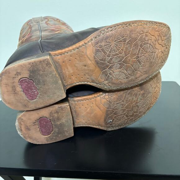 Nocona 4501 Women’s Cowboy Boots Size 8 Brown Leather Western Made in Mexico - Picture 6 of 9